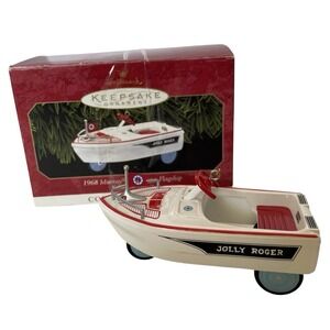 Hallmark 1968‎ Murray Jolly Roger Flagship Boat Keepsake Christmas Tree Ornament